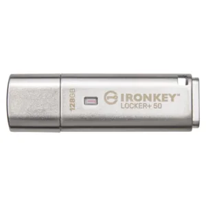128GB IronKey Locker Plus 50 AES Encrypted USBtoCl- IKLP50/128GB
