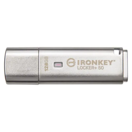 128GB IronKey Locker Plus 50 AES Encrypted USBtoCl- IKLP50/128GB
