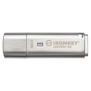 32GB IronKey Locker Plus 50 AES Encrypted USBtoClo- IKLP50/32GB