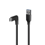 Cablu Lindy USB A la C 90 1m negru - LY-32013