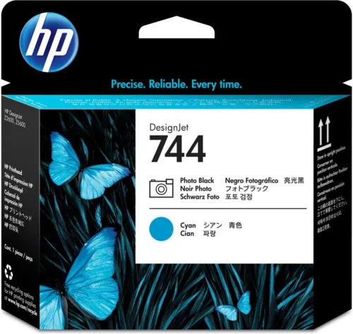 Cap Printare Original HP Black amp-Cyan 744  F9J86A