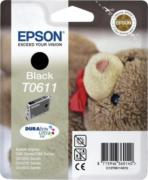 Cartus Cerneala Original Epson Black T0611  C13T06114010