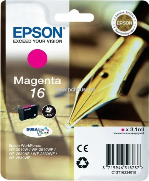 Cartus Cerneala Original Epson Magenta T1623  C13T16234010