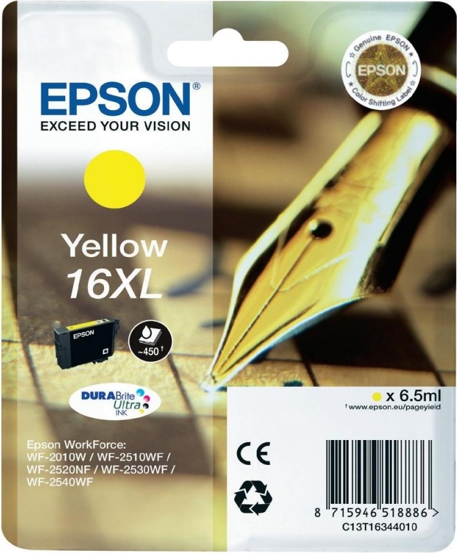 Cartus Cerneala Original Epson Yellow T1634  C13T16344010
