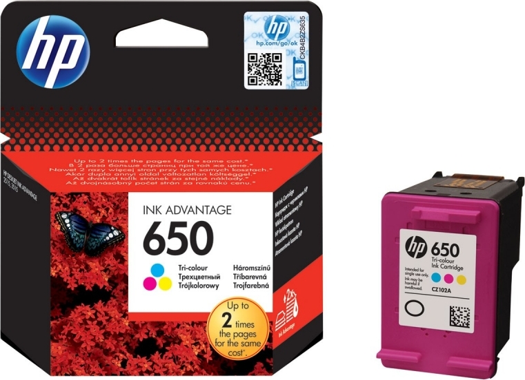 Cartus Cerneala Original HP Color 650  CZ102AE