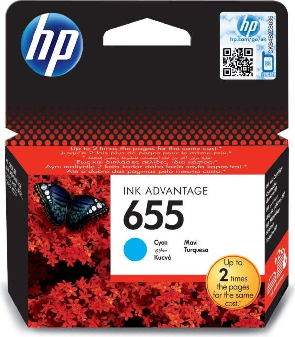 Cartus Cerneala Original HP Cyan 655  CZ110AE