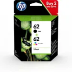 Combo-Pack Original HP (C/M/Y/BK) 62  N9J71AE