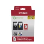 Combo-Pack Value Original Canon Black/Color PG-560/CL-561+hartie Photo  3713C008AA