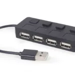 HUB extern GEMBIRD  USB 2.0 x 4 conectare prin USB-UHB-U2P4-05