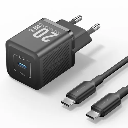 Incarcator retea Vention  20W PD 20W 1 x USB-C cab- TZ-FEPB0-EU-01