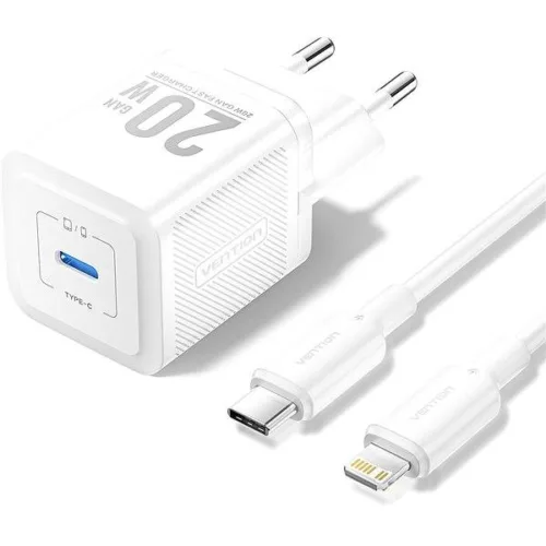 Incarcator retea Vention  20W PD 20W 1 x USB-C cab- TZ-FEPW0-EU-02