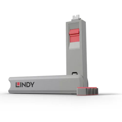 Lindy 4xUSB C Port Blocker (w key) roz - LY-40425
