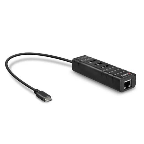 Lindy Hub USB 3.1 Type-C USB-A + RJ45 LY-43249-LY-43249