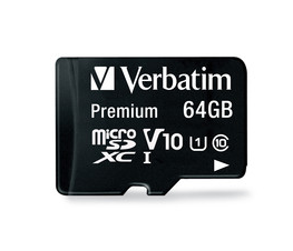 MEMORIE MICRO SDXC  VERBATIM 64GB C10 44084-44084