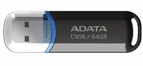 MEMORIE USB 2.0 ADATA 64 GB cu capac carcasa plast- AC906-64G-RBK