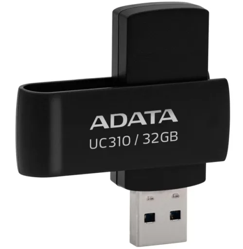 MEMORIE USB 3.2 ADATA 32 GB protectie slide latera- UC310-32G-RBK