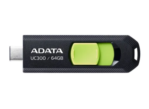 MEMORIE USB Type-C 3.2 ADATA 64 GB retractabila ca- ACHO-UC300-64G-RBK/GN