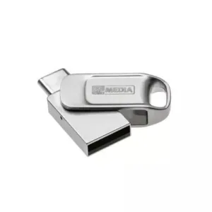 MEMORIE USB VERBATIM MYDUAL 32GB USB 2.0 ARGINTIU - 69266