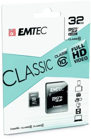 MICRO SD MICROSDHC 32GB CL10 EMTEC ECMSDM32GHC10CG-ECMSDM32GHC10CG