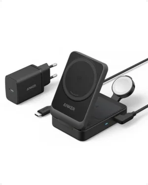 STATIE incarcare wireless Anker MagGo 15W 3-in-1 p- B2557311