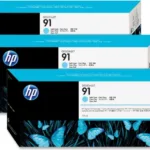 Tri-Pack Original HP Light Cyan 91  C9486A