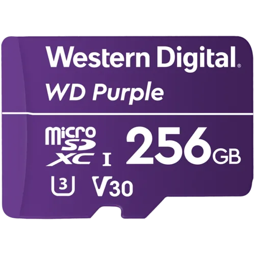 WD Purple 256GB Surveillance microSD XC Class - 10-WDD256G1P0C