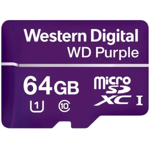 WD Purple 64GB Surveillance microSD XC Class - 10 -WDD064G1P0C