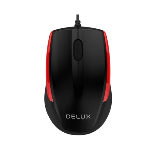 MOUSE DELUX PC sau NB cu fir USB optic 1000 dpi bu- M321BU-BR