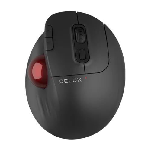 MOUSE DELUX trackball wireless 2.4GHz + BT5.0 USB - MT1DB-BK