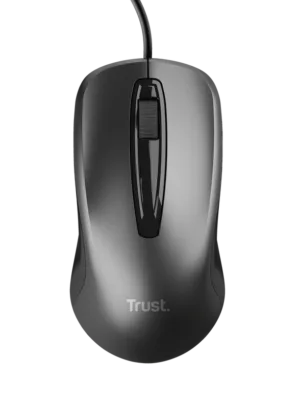 Mouse Trust cu fir optic negru - TR-24657