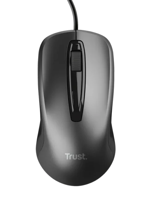Mouse Trust cu fir optic negru - TR-24657