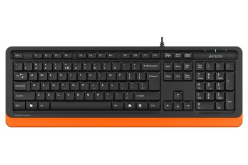 TASTATURA A4TECH Fstyler USB cu fir 104 taste form- FK10 Orange