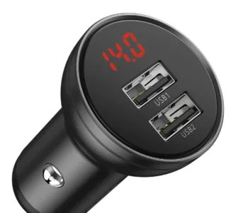 Incarcator auto Baseus Digital Display 2 x USB Out- CCBX-0G